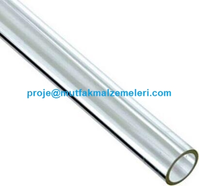 Çay makinelerinde sıvı seviyesini takip etmek için üretilmiş 12x15 mm ölçülerinde 1.5 metre şeffaf cam gösterge borusu. Isıya ve basınca dayanıklı yapısıyla uzun ömürlü kullanım sunar. İhtiyaca göre özel ölçülerde kesilebilir kaliteli yedek parçadır.