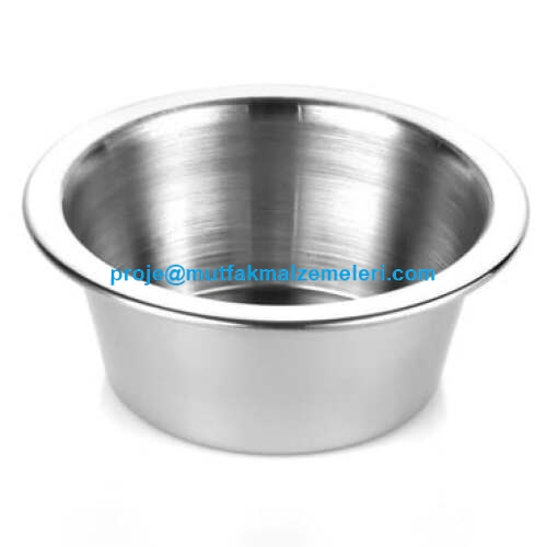 1.sınıf krom çelik malzemeden imal edilen 5 cm yuvarlak çelik sos kabı, masalarda ve servis tepsilerinde modern bir görünüm sunar. İki farklı ebatta satışı yapılan bu dayanıklı mini sosluk, gıda asitlerine karşı tam dirençlidir ve paslanma yapmaz.
