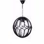 30 cm eninde, 60 cm boyunda siyah renkli dekoratif dış mekan apartman avizesi. Şeffaf akrilik gloplu, metal askı aparatlı ve ABS gövdeli modern bahçe aydınlatma armatürü görseli. Park, site ve bina girişleri için uygun şık aydınlatma ürünü.