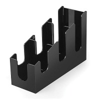 Kafe ve restoranlar için ideal 3 bölmeli siyah pleksi bardak standı. 106x314x200 mm ölçülerinde, 1.2 kg ağırlığında, şık ve hijyenik. Gıda temasına uygun malzemeden üretilmiştir. İşletmenize profesyonel bir dokunuş katmak için hemen sipariş verin.