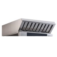 Buharı suya dönüştürerek tahliye eden 868x1323x240 mm ölçülerinde paslanmaz çelik buhar yoğunlaştırıcılı davlumbaz. Profesyonel mutfaklar için nem önleyici, su gider bağlantılı ve yüksek hava akışlı modern davlumbaz sistemi.