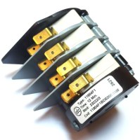 Endüstriyel buz makineleri için 4 switchli mekanik zaman saati. Buz yapma döngüsünü (defrost, su alma, kalınlaştırma, dökme) kontrol eden bu parça, cihazın operasyonel süreçlerini düzenler.