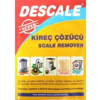 Profesyonel çay ve kahve makinelerindeki kireci çözen endüstriyel kullanıma uygun Descale Kireç Temizleyici. Kullanıldığı makinelerde kirecin tutunmasını zorlaştırır ve kireç tutmayı geciktirir. Çamaşır makinesi ve kettle temizliğinde de güvenle kullanıl