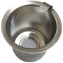 Baysan EC1040 ve EC1060 model 40-60 bardaklık çay makineleriyle tam uyumlu; üst çapı 13 cm, alt çapı 10 cm, yüksekliği 13 cm olan, krom tutma kulaklı ve gıdaya uygun paslanmaz elek telli dayanıklı çay çöpünü süzme filtresi yedek parçasıdır.
