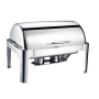 Gastronomik sunum için roll top chafing dish.
