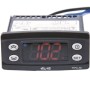 Eliwell EWPLUS 961 dijital termostat. Görselde cihazın ışıklı dijital ekranı, on-off düğmesi, bağlantı terminalleri ve IP65 korumalı ön paneli ile endüstriyel buzdolaplarına uygun profesyonel tasarımı detaylıca sergilenmektedir.