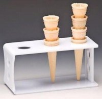ZCP 608 model, dondurma külah tutacağı. Üç adet külah kapasiteli, ergonomik ve kompakt dondurma servis standı.