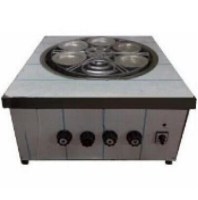 65x70x30 cm boyutlarında, paslanmaz gövdeli, döner sistemli, 12 cm çapında 6 tabak kapasitesine sahip profesyonel elektrikli künefe pişirme ocağı. (Görsel temsilidir). #künefeocağı #dönerlikünefe #tatlıekipmanları #endüstriyelmutfak #künefe