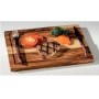 1.sınıf sert akasya ağacından 33x22 cm imalat ölçüsüyle üretilen profesyonel et sunum tahtası, bıçak darbelerine dayanıklıdır ve gıda yağlarını içine çekmez.