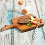 Doğal akasyadan üretilen 19x30x2 cm boyutlarındaki ahşap et sunum tabağı, steakhouse ve restoranların sunum kalitesini artırır. Hızlı kargo ve güvenli teslimat avantajıyla hemen ulaştırılmaktadır.