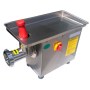 304 paslanmaz çelik tepsili ve kromaj kaplamalı kafa takımına sahip 12 numara ev tipi et kıyma makinesi. 0.37 kW motor gücü, sessiz kayış-kasnak sistemi ve 21x52x31 cm kompakt ölçüleriyle mutfaklar için tasarlanmış yüksek torklu et çekme makinesi.