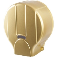 Profesyonel fabrikasında yüksek kalite standartlarıyla üretilen orijinal gold seri jumbo tuvalet kağıdı dispenseri. Altın sarısı rengiyle mekanlarınıza prestij katar. Paslanmaya karşı dirençli yapı ve pratik duvar tipi montaj.