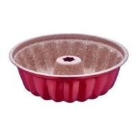 Yanmaz yapışmaz granit yuvarlak kek kalıbı. Yüksek ısı iletkenliğine sahip alüminyum gövdeli, şık granit desenli profesyonel pasta ve kek kalıbı.