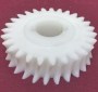 Hamur Makinası Dişlisi: Sanayi tipi hamur karma makinası dişlileri endüstriyel hamur yoğurucu dişlilerinden bu polyamid hamur makinası şanzıman dişlisinin 27 dişi olup 10.5 cm çapı 3 cm genişliği ve 3 cm'lik çift kamalı mil deliği vardır
