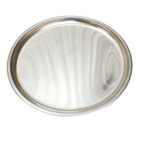 Profesyonel kullanıma uygun 25.5 cm krom pastane tabağı. 430 kalite paslanmaz steel yapısı, kolay temizlenip parlatılabilir yapısı ve şık sunum imkanıyla cafe, restoran ve işletmeler için ideal, ekonomik yuvarlak çelik meze tabağı.