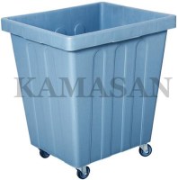 Kamasan tekerlekli arabalar Kamasan yük taşıma kasaları Kamasan plastik tekne modellerinden Kamasan KNK6770K Wheeled modeli konik arabanın imalatı hdpe plastikten yapılmış olup 4 tekerleklidir. iç içe geçebilen endüstriyel plastik çamaşır taşıma teknesi 