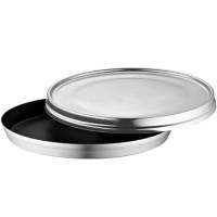 32 cm kapaklı alüminyum pizza tavası; dayanıklı gövdesi, düz tabanı, alüminyum kapağı ve 2 kat non-stick kaplamasıyla pizzacı, restoran, kafe, otel ve profesyonel mutfaklarda pizza ve çeşitli hamur işlerinin hazırlanmasına yardımcı olur.