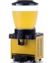Dijital göstergeli, sarı renkli statik boyalı sac gövdeye sahip, 22 litre kapasiteli karıştırıcılı oval şerbetlik ve limonata makinesi. 35x40,5x75,2 cm ölçülerinde profesyonel soğutucu. #soğukiçecek #büfe
