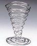 Modern ve endüstriyel tasarımlı, 12,5 cm ağız çapına ve 19,5 cm yüksekliğe sahip, konik formlu metal kızarmış patates sunum standı. Kafe ve restoranlar için profesyonel atıştırmalık servis ve sunum ekipmanı.