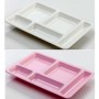 GSS-02/KA 20'li Karışık Renkli Kreş Tipi Tabldot Tabağı Kolisi. 36x24.5 cm ölçülerinde, 5 bölmeli, hafif ve kırılmaya dayanıklı plastik yapı. Bulaşık makinesinde yıkanabilir, gıda tüzüğüne uygun profesyonel çocuk yemek tabağı. #Tabldot #KreşMutfak