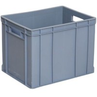 RAL7046 gri ve RAL5002 koyu mavi renkli, ergonomik açık kulp tasarımına sahip 29x39 cm kulplu evrak sepeti görseli. Pürüzsüz kapalı iç yüzeyi ve dayanıklı PP plastik gövde yapısını gösteren stüdyo ürün çekimi.