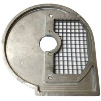 Endüstriyel dayanıklı küp patates ve sotelik kare sebze kesme diski. Kaliteli alüminyum gövdesi ve paslanmaz bıçaklarıyla 8x8 mm, 10x10 mm ve 20x20 mm boyutlarında kübik doğrama sağlar. Tüm uyumlu sanayi tipi sebze robotlarında kullanılabilir.
