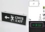 Duvara veya tavana monte edilebilir, üzerinde "Exit/Çıkış" yazısı bulunan yeşil LED'li acil durum aydınlatma armatürü. 3 Watt güç tüketimi, 220V çalışma voltajı ve 3 saatlik batarya kapasitesine sahip profesyonel yönlendirme lambası.