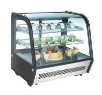 Bombeli camlı masa üstü pasta ve meze teşhir buzdolabı - LED aydınlatmalı paslanmaz çelik soğutucu vitrin 120 Litre #pastadolabi #teshirbuzdolabi #setustudolab #sutlutatlisoğutucu