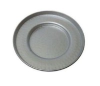47 cm çapında dövme alüminyum malzemeden üretilmiş profesyonel midye pişirme tavası. Ortası çukur, kenarları geniş ve düz tasarımlı, sanayi tipi mutfaklara uygun dayanıklı alüminyum midye kızartma tepsisi modeli.
