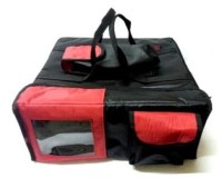 44x48x20 cm ebatlarında, siyah renkli dayanıklı Impertex kumaş motor servis çantası. Üzerinde POS cihazı bölmesi ve sos cepleri bulunan, ısı yalıtımlı özel köpük dolgulu, hem motor arkasına uygun hem de elde taşınabilir profesyonel servis ekipmanı.