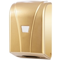 Dayanıklı ve estetik yapıya sahip Gold Ofis Tipi Çek Al Peçetelik. C katlama kağıt havlularla tam uyumlu, endüstriyel standartlarda üretilmiş, şık ofis ve işletme banyoları için ideal sanayi tipi kağıt havlu dispenseri.