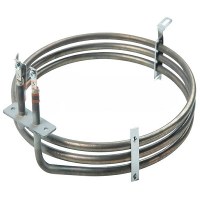 R2050 Özel Turbo Fırın Rezistansı görseli. 3200W 230V gücünde, 23.5 cm dış çap ölçüsüne sahip, dairesel formlu paslanmaz Cr-Ni sanayi tipi fırın ısıtıcısı. Montaj ayaklı genişliği 27.5 cm olan profesyonel mutfak ekipmanı yedek parçası ve ısıtıcı rezistan