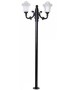 Kamu parkları, lüks villa bahçeleri ve site yürüyüş yolları için özel tasarlanmış, hava koşullarına dayanıklı 75x240 cm ölçülerinde siyah renkli dekoratif bahçe aydınlatma direği armatürü.