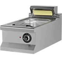 0.65 kW güç tüketimiyle ekonomik bir çalışma sunan patates dinlendirme ünitesi, GN 1/1x150 mm küvet kapasitesine sahiptir. Kızarmış ürünlerin yağını hızla süzen özel formu ve kolay temizlenebilir yapısıyla profesyonel mutfakların vazgeçilmez ekipmanıdır.