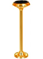 Pirinçten yapılmış, 18 cm çapında ve 60 cm yüksekliğinde şık ve dayanıklı VIP küllük.