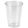 1000 li paket plastik bardaklar, dayanıklı yapısıyla kırılma ve bükülmelere karşı dirençlidir. 500 ml hacmiyle büyük boy soğuk içecek servislerinde şık ve hijyenik bir kullanım sunar, içeceğin rengini net gösterir.