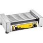60x40x18 cm boyutlarında paslanmaz çelik roller sosis pişirme makinesi, dönerli pişirme borularına sahip 1500 Watt elektrikli sanayi tipi büfe sosis pişiricisi.