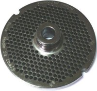Salvador 32 no kıyma makineleri ile uyumlu paslanmaz inox krom çelik süzgeç aynası. Görselde ürünün 3.5 mm delik yapısı, paslanmaz malzeme kalitesi ve endüstriyel dayanıklılığa sahip tasarımı detaylı olarak sergilenmektedir.