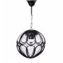 Siyah ABS plastik gövde ve sağlam metal askı aparatına sahip, şeffaf akrilik gloplu dış mekan sarkıt aydınlatma armatürü. 25 cm çap, 50 cm boy ölçülerinde, E27 duy özelliği ile bahçe ve veranda tavanları için tasarlanmış dayanıklı aydınlatma.