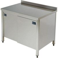 Yüksek kaliteli krom çelikten üretilen bu çalışma tezgahı, raylı sürgü sistemi ve ergonomik kulpları ile kullanım konforu sağlar. 50 kg ağırlığındaki dayanıklı gövdesi ve sırtlı panel yapısı sayesinde duvar diplerinde hijyenik çalışma ortamı oluşturur.