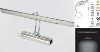 Duvar tipi modern tablo ve resim aydınlatma armatürü. 7 Watt LED ışıklı, ince tasarımlı, sergi ve ev dekorasyonu için uygun dekoratif tablo aplik aydınlatması.