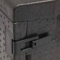 Üst üste tam uyumlu şekilde istiflenebilen, önden yüklemeli ve kilitli kapak mekanizmasına sahip thermoboxlar. Depolama ve nakliye alanından tasarruf sağlayan, endüstriyel bulaşık makinelerinde yıkanabilir hijyenik taşıma üniteleri.