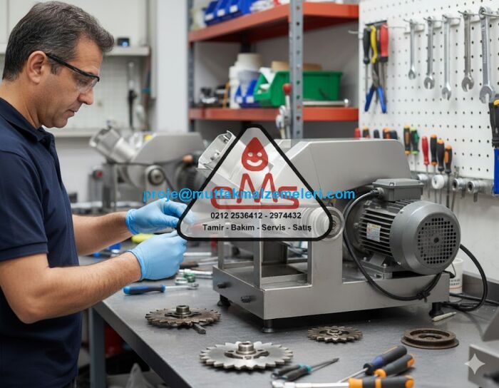 İstanbul genelinde soğan doğrama makinası tamiri ve parça satışı. Elektronik kart arızaları, rende değişimi ve motor revizyonu işlemleri için atölyemize getirebilir veya kargo ile gönderebilirsiniz. Kaliteli işçilik, hızlı teslimat ve yedek parça desteği.
